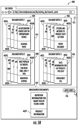 Document editor after automatic sorting., drawing sheet 8 from US 2026/0278290 A1