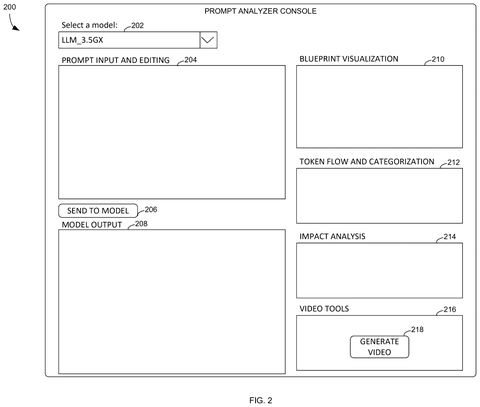Prompt analyzer console user interface., drawing sheet 2 from US 2026/0278327 A1