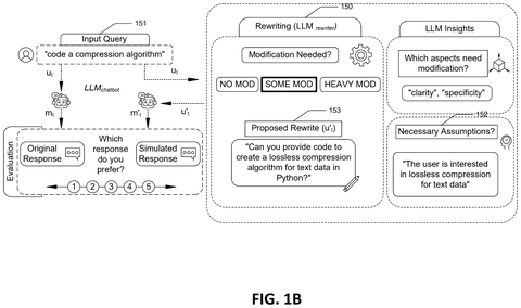 Chatbot prompt rewriting and evaluation., drawing sheet 2 from US 2026/0278349 A1