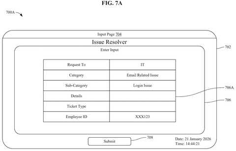 Issue resolver input page., drawing sheet 7 from US 2026/0278405 A1