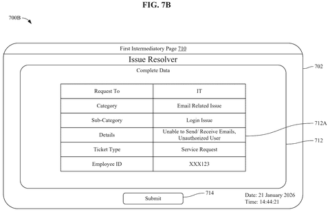 Issue resolver data completion., drawing sheet 8 from US 2026/0278405 A1