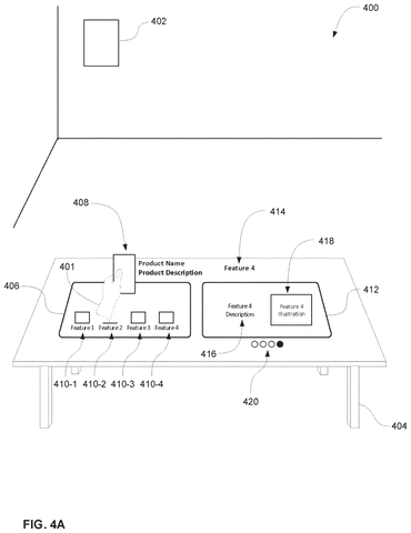 Hand interacting with virtual product., drawing sheet 8 from US 2026/0278670 A1