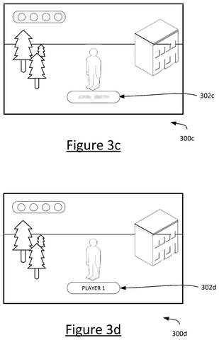 Video game scene with blurred name., drawing sheet 4 from US 2026/0278749 A1