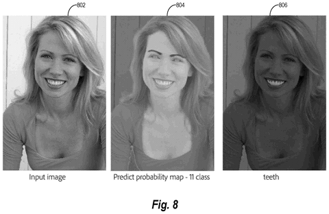Image segmentation example, teeth., drawing sheet 8 from US 2026/0278804 A1