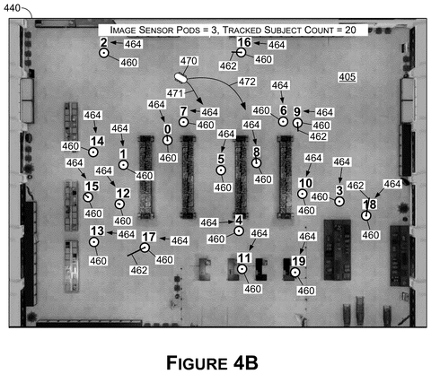 Object tracking across multiple cameras, drawing sheet 7 from US 2026/0278806 A1
