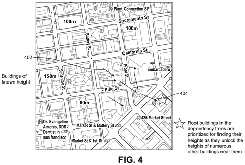 Map of buildings with known heights., drawing sheet 7 from US 2026/0278821 A1