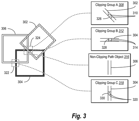 Clipping groups of intertwined vector objects., drawing sheet 3 from US 2026/0278864 A1