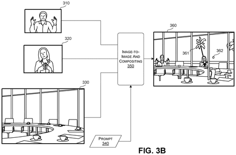 Image-to-image compositing for video calls, drawing sheet 7 from US 2026/0278869 A1