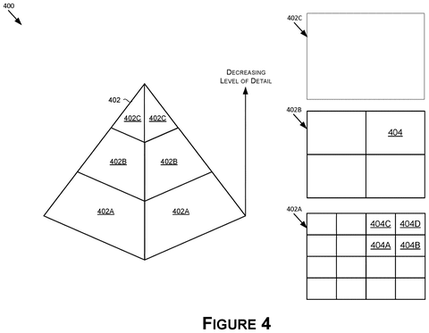Levels of detail for rendering regions., drawing sheet 4 from US 2026/0278915 A1
