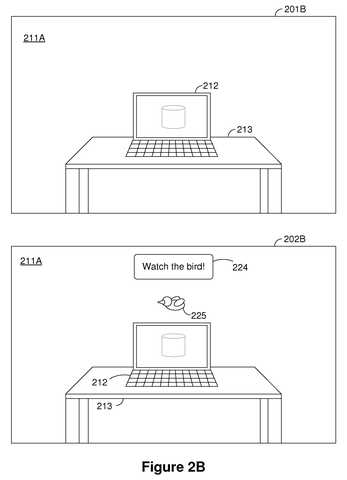 Laptop displaying a bird animation., drawing sheet 3 from US 2026/0278937 A1