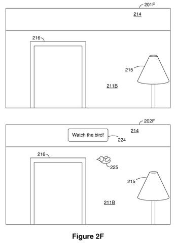 Door and lamp with bird animation., drawing sheet 7 from US 2026/0278937 A1