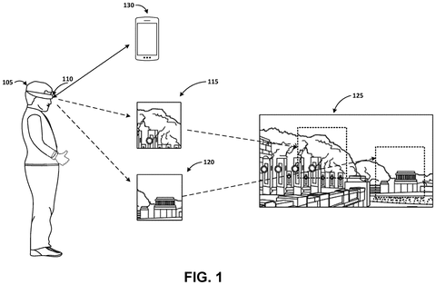 Person wearing AR headset, phone, drawing sheet 1 from US 2026/0278950 A1