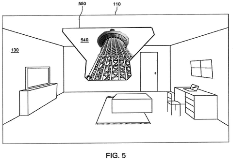 Augmented reality content on a ceiling., drawing sheet 8 from US 2026/0278958 A1