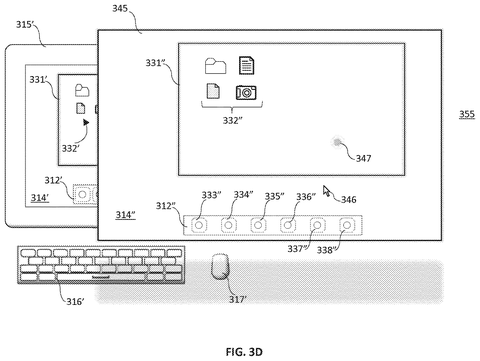 Computer screen with overlapping windows., drawing sheet 6 from US 2026/0278965 A1