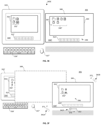 Phone screen extended to computer., drawing sheet 7 from US 2026/0278965 A1
