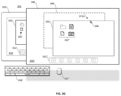 Computer screen with extended window., drawing sheet 8 from US 2026/0278965 A1