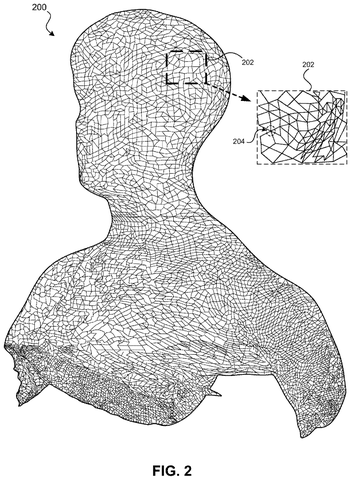Wireframe model of a person's torso., drawing sheet 2 from US 2026/0278978 A1