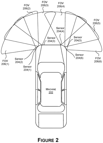 Car with multiple sensor fields., drawing sheet 2 from US 2026/0279073 A1