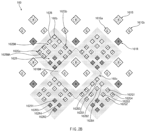 Display panel pixel grouping, drawing sheet 3 from US 2026/0279244 A1