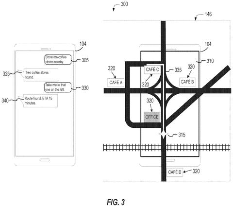 Smartphone navigation with voice assistant., drawing sheet 3 from US 2026/0279347 A1