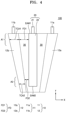 Tapered power strip in battery., drawing sheet 4 from US 2026/0279973 A1