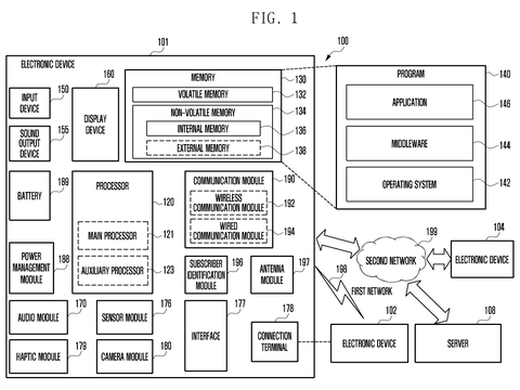 Electronic device system diagram., drawing sheet 1 from US 2026/0280129 A1