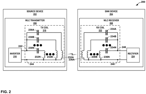 Wireless charging system circuit diagram., drawing sheet 2 from US 2026/0280347 A1