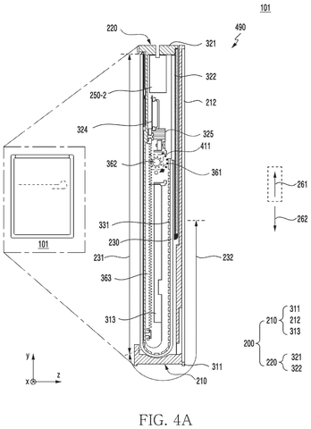 Cross-section of phone, closed, drawing sheet 8 from US 2026/0281218 A1