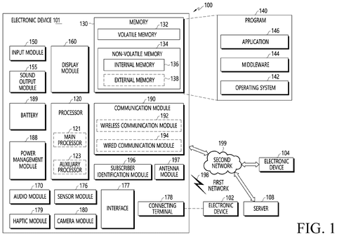 Electronic device components and network., drawing sheet 1 from US 2026/0281231 A1