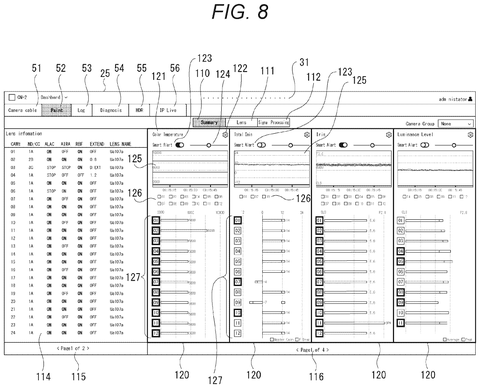 Camera lens and signal processing dashboard., drawing sheet 8 from US 2026/0281537 A1