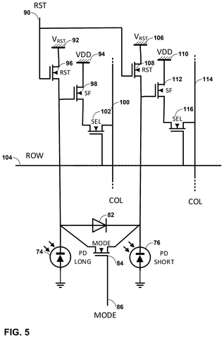 Pixel circuit with reset, drawing sheet 5 from US 2026/0281573 A1