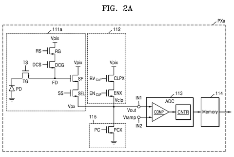 Pixel circuit with ADC., drawing sheet 2 from US 2026/0281589 A1