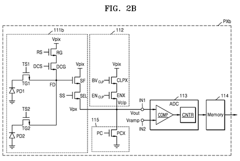 Dual photodiode pixel circuit., drawing sheet 3 from US 2026/0281589 A1