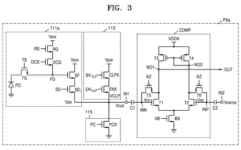 Pixel circuit with comparator., drawing sheet 4 from US 2026/0281589 A1