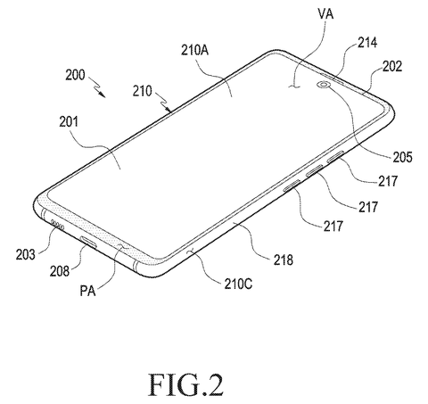 Front view of a smartphone., drawing sheet 2 from US 2026/0281626 A1