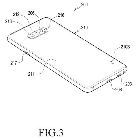 Back view of a smartphone., drawing sheet 3 from US 2026/0281626 A1