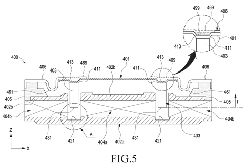 Cross-section of a speaker., drawing sheet 5 from US 2026/0281626 A1