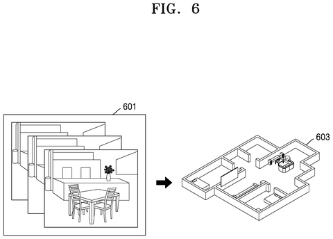 Room layout from multiple images, drawing sheet 6 from US 2026/0281749 A1