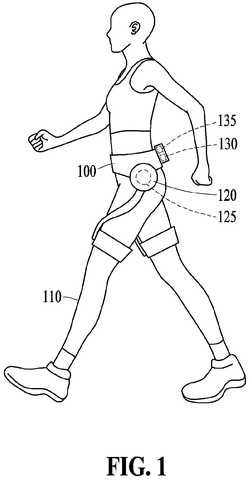 Person wearing lower-body exoskeleton., drawing sheet 1 from US 2026/0284465 A1