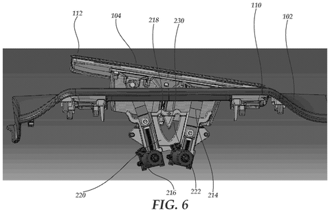 Dashboard screen tilted, mechanism visible., drawing sheet 6 from US 2026/0285240 A1