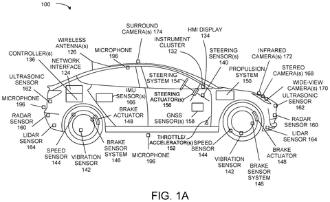 Self-driving car with sensors., drawing sheet 1 from US 2026/0285338 A1