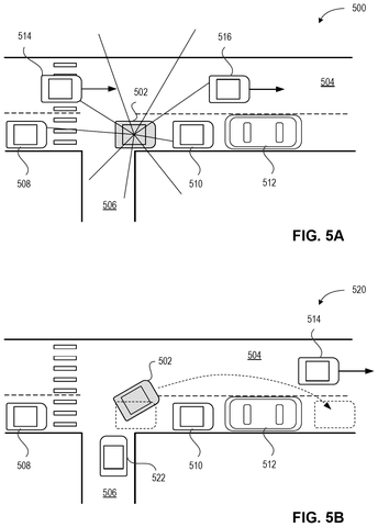Autonomous vehicle repositioning scenarios., drawing sheet 5 from US 2026/0285357 A1