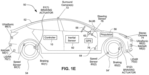 Self-driving car with sensors., drawing sheet 3 from US 2026/0285370 A1