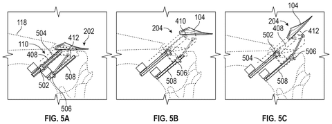 Rear wing deployment with actuators., drawing sheet 6 from US 2026/0285418 A1