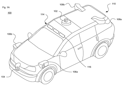 Self-driving car with sensors., drawing sheet 1 from US 2026/0287373 A1