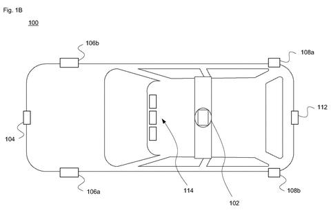 Top view of self-driving car., drawing sheet 2 from US 2026/0287373 A1