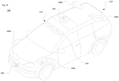 Autonomous car with sensors., drawing sheet 1 from US 2026/0288169 A1