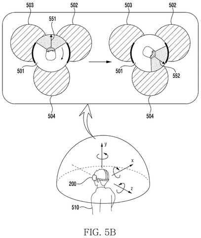 User's head movement and virtual spaces., drawing sheet 8 from US 2026/0288201 A1