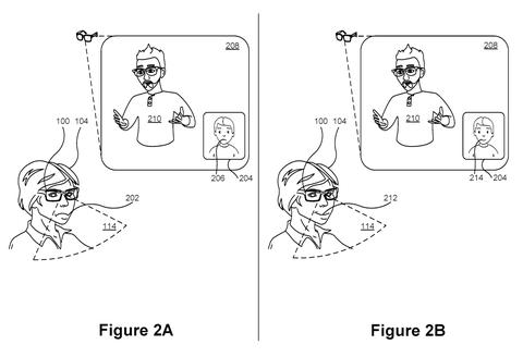 AR glasses, facial expressions, video call, drawing sheet 3 from US 2026/0288249 A1