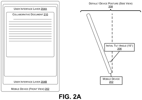 Mobile device default tilt angle., drawing sheet 2 from US 2026/0288256 A1